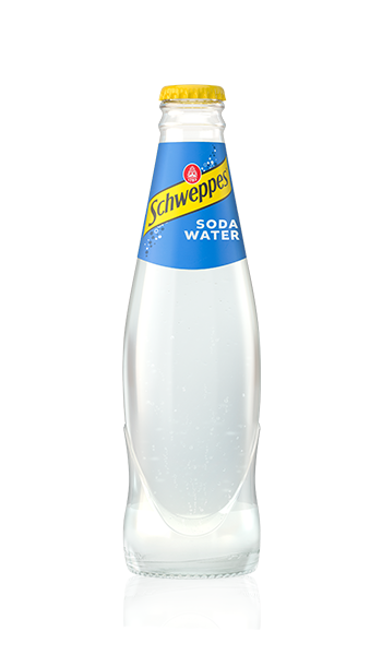 Schweppes soda water flaska